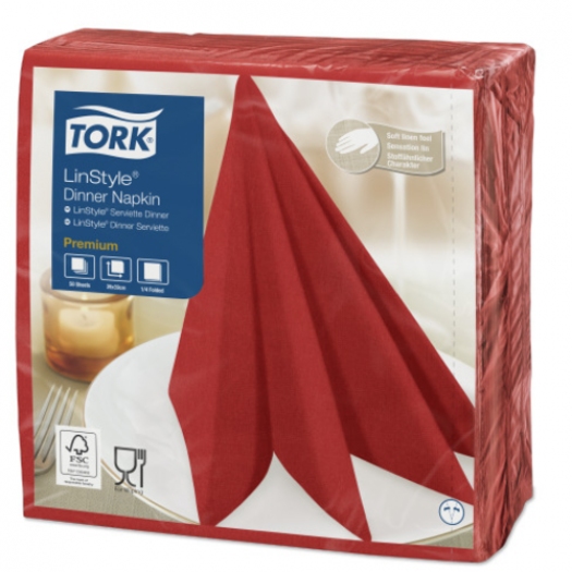 Tork Linstyle салфетки 39х39 красные Tork Linstyle салфетки 39х39 красные