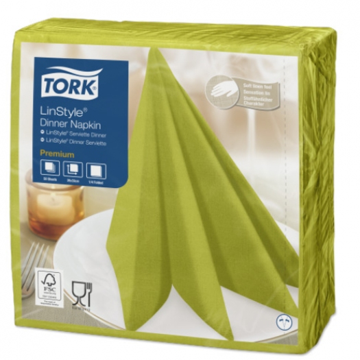 Tork Linstyle салфетки 39х39 фисташковые Tork Linstyle салфетки 39х39 фисташковые